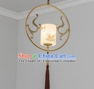 Traditional Chinese Ceiling Lanterns Ancient Handmade Painting Flowers Hanging Lantern Ancient Lamp