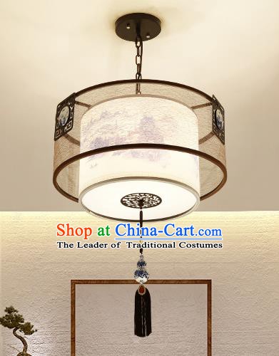 Traditional Handmade Chinese Painting Hanging Lanterns Ancient Ceiling Lantern Ancient Lamp