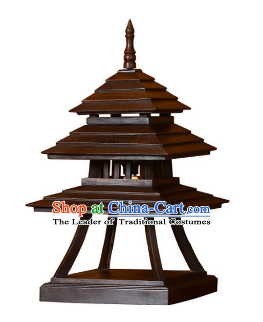 Thailand Handmade Lantern Asian Wood Lanterns Desk Lantern Traditional Lamp