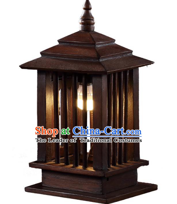 Thailand Handmade Desk Lantern Asian Wood Lanterns Lantern Traditional Lamp