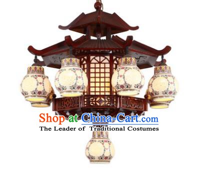Traditional Chinese Handmade Lantern Wood Carving Lantern Ancient Palace Ceiling Lanterns