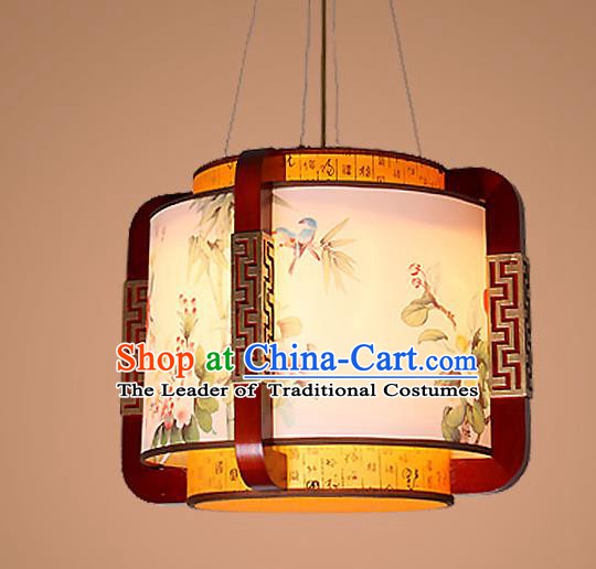 Traditional Chinese Handmade Palace Lantern Wood Hanging Lanterns Ancient Lamp