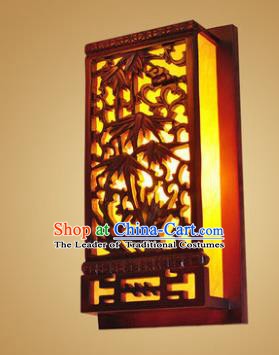 China Handmade Wood Wall Lanterns Carving Bamboo Palace Lantern Ancient Lanterns Traditional Lamp