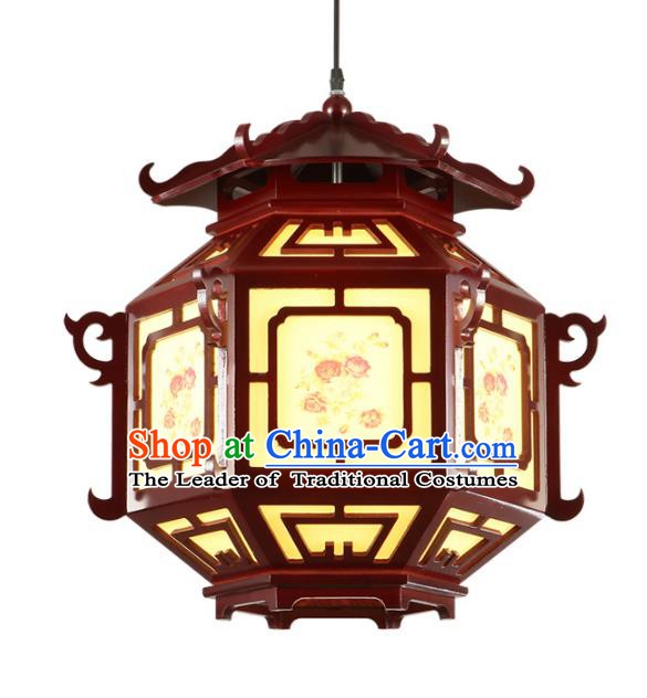Top Grade Handmade Wood Palace Lanterns Traditional Chinese New Year Lantern Ancient Ceiling Lanterns