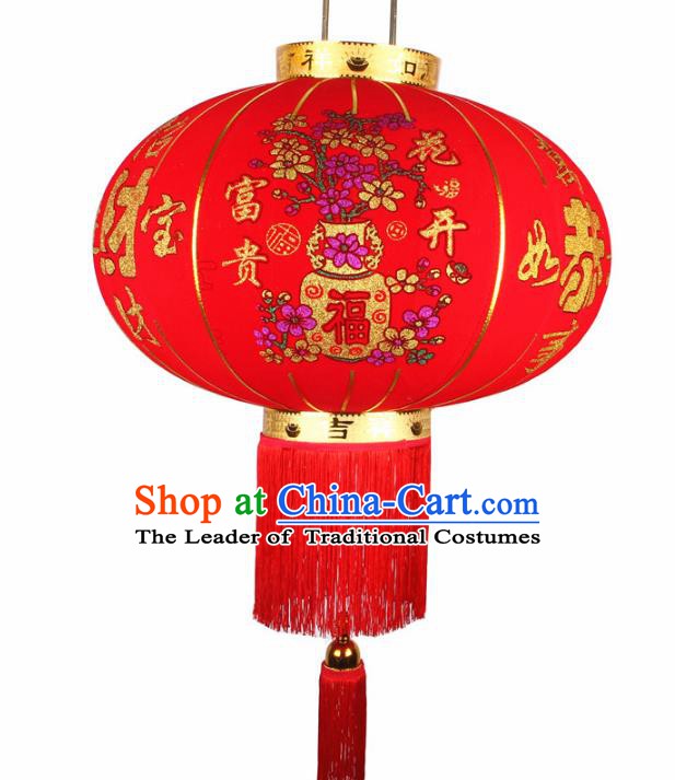 China Handmade New Year Painted Lanterns Traditional Chinese Red Wedding Palace Lantern Ancient Lanterns