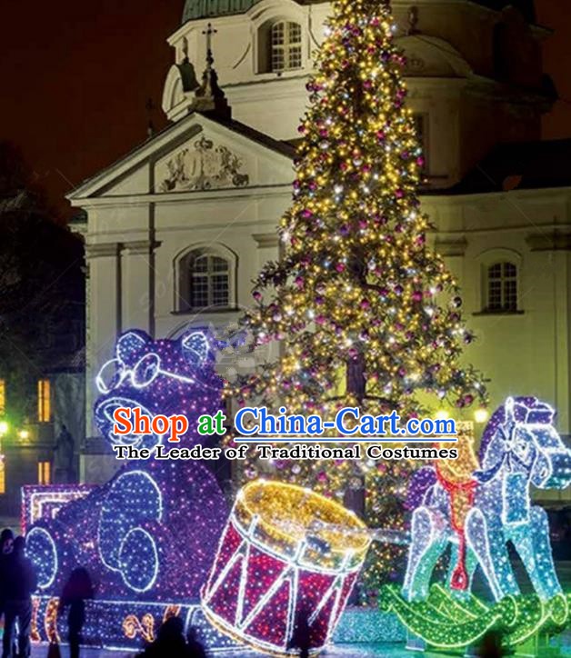 Traditional Christmas LED Light Show Christmas Tree Decorations Lamps Stage Display Lamplight Lanterns