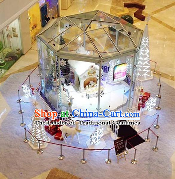 Traditional Handmade Christmas Lights Scene Display Stage Decorations Shiny Lamplight LED Lanterns