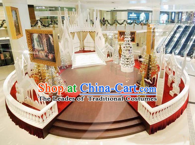 Traditional Handmade Christmas Stage Lights Scene Display Decorations Shiny Lamplight LED Lanterns