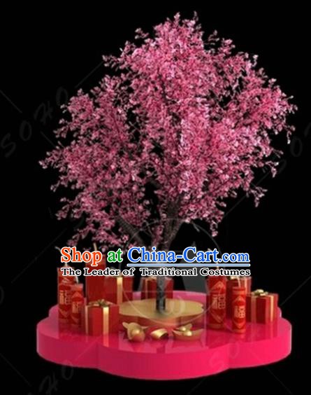 China Traditional New Year Lamp Peach Blossom Decorations Lamplight Stage Display Lanterns