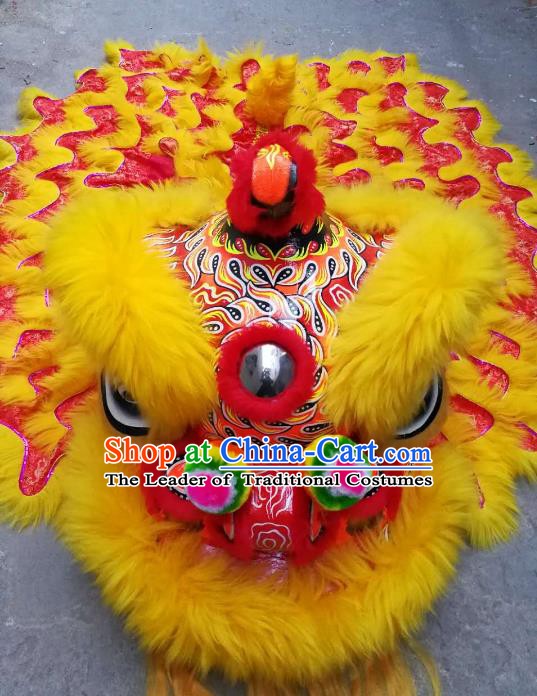 Chinese Professional Lion Dance Celebration and Parade Red Lion Head Costumes Complete Set