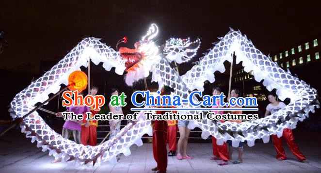 Chinese Traditional Dragon Dance LED Lights Costumes Professional Lantern Festival Celebration Dragon Parade Complete Set
