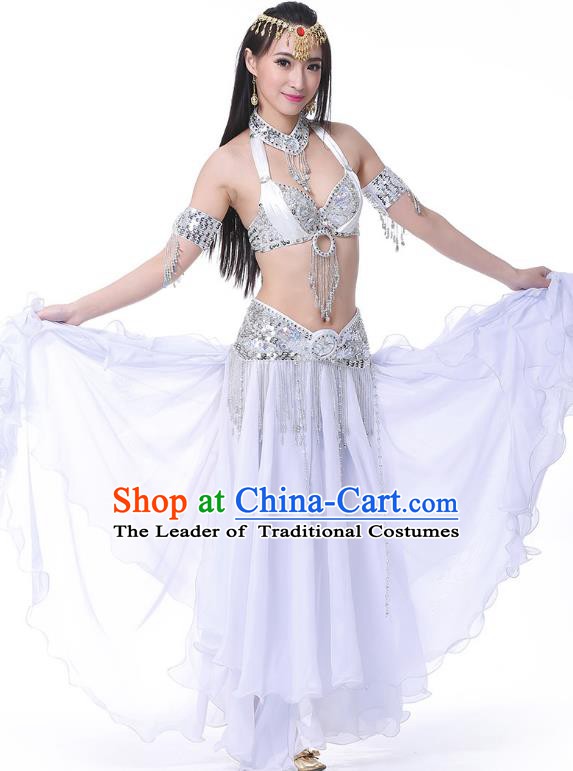 Traditional Bollywood Dance White Dress Indian Dance Belly Dance Costume for Women