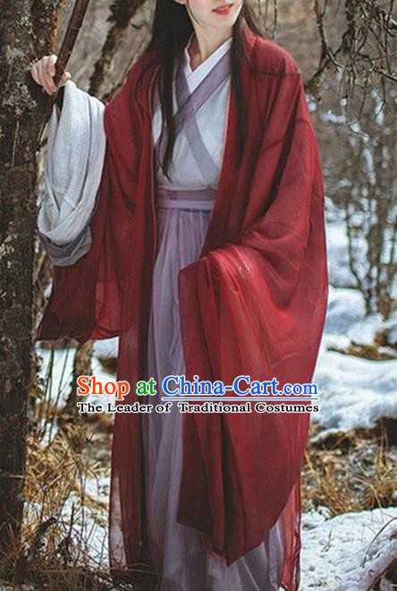 Traditional Chinese Ancient Jin Dynasty Palace Princess Wide Sleeve Cardigan Costumes for Women