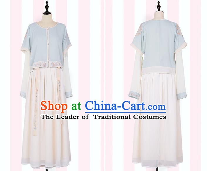 Traditional Chinese Ancient Costume China Wedding Dress Ancient Jin Dynasty Hanfu Princess Clothing