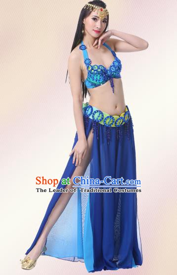 Indian Oriental Belly Dance Performance Royalblue Dress Traditional Raks Sharki Dance Costume for Women