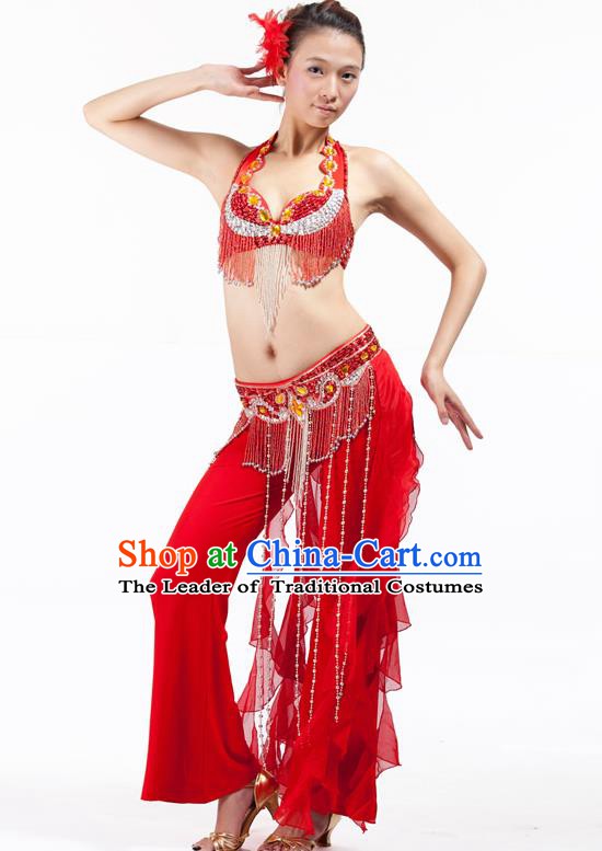 Top Grade Belly Dance Red Uniform Indian Raks Sharki Oriental Dance Clothing for Women