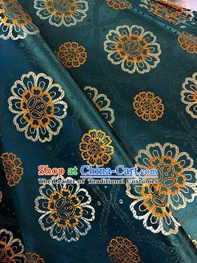 Chinese Traditional Fabric Mongolian Robe Flowers Pattern Brocade Chinese Fabric Asian Tibetan Robe Material