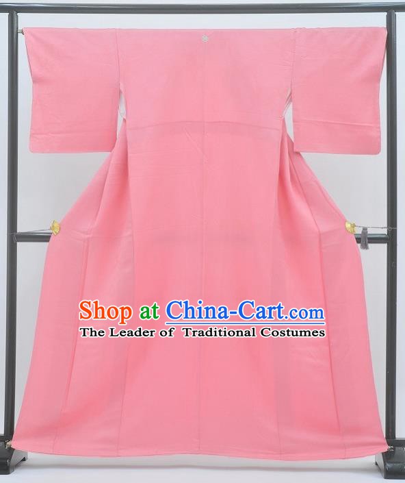 Japan Traditional Costume Pink Yukata Dress Japanese Furisode Kimono for Women