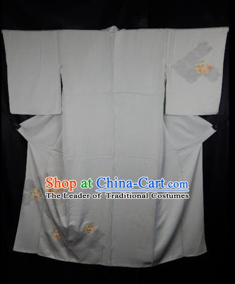 Japan Traditional Costume Geisha Embroidered Yukata Dress Japanese Furisode Kimono for Women