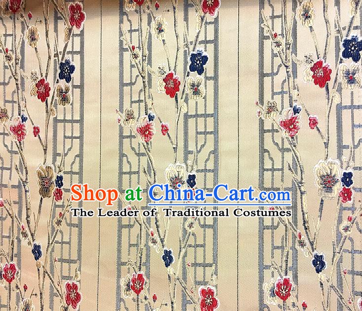 Chinese Traditional Fabric Tang Suit Plum Blossom Pattern Brocade Chinese Fabric Asian Cheongsam Material