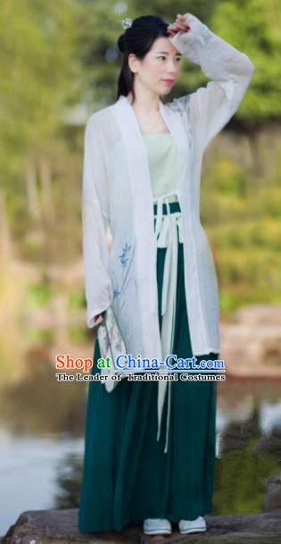 Traditional Chinese Song Dynasty Young Lady Costumes Ancient Dress Clothing for Women