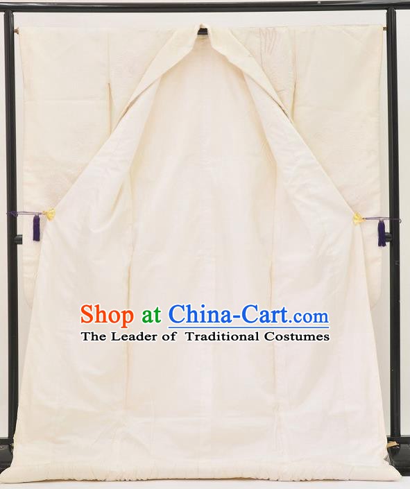 Japan Palace Shiromuku Kimono Traditional Furisode Kimonos Yukata Dress Formal Costume for Women