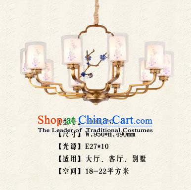 Traditional Chinese Palace Lantern Classical Wintersweet Ceiling Lamp Hanging Ancient Lanern