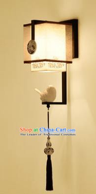 Handmade Traditional Chinese Lantern China Style Wall Lamp Black Frame Electric Palace Lantern