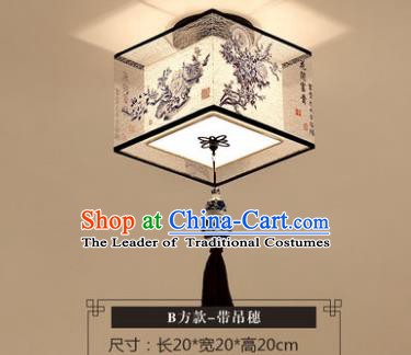 Traditional Chinese Handmade Lantern Classical Tassel Ceiling Lamp Ancient Wintersweet Lanern