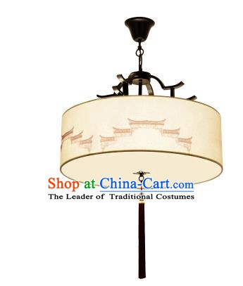 Traditional China Handmade Lantern Ancient Hanging Lanterns Printing Palace Ceiling Lamp