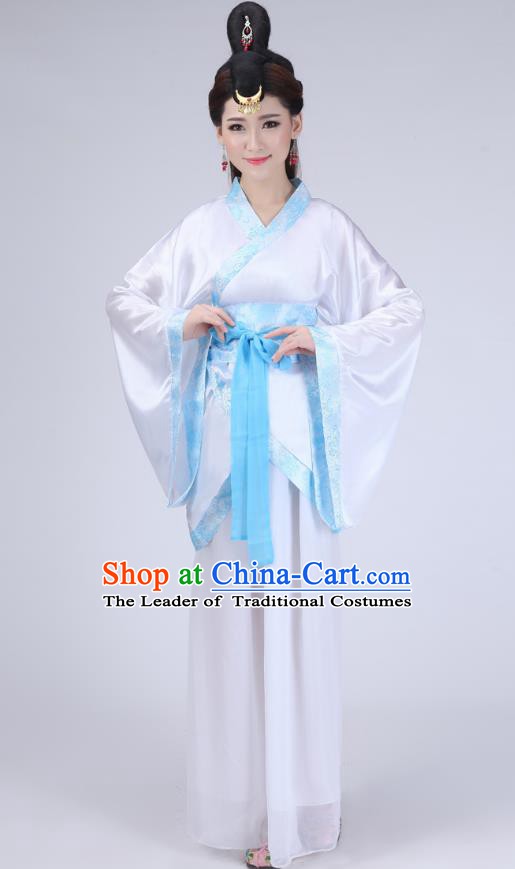 Chinese Ancient Princess Historical Costume Han Dynasty Embroidered Hanfu Dress for Women