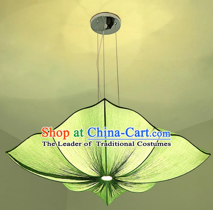 Traditional China Handmade Lantern Ancient New Year Green Hanging Lanterns Palace Ceiling Lamp