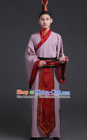 Chinese Ancient Han Dynasty Royal Prince Costume Theatre Performances Swordsman Clothing for Men