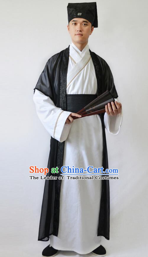 China Ancient Song Dynasty Niche Costume Theatre Performance Scholar Clothing for Men