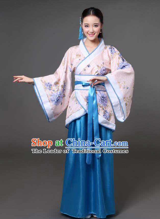 China Han Dynasty Palace Lady Costume Ancient Theatre Performance Princess Dress for Women