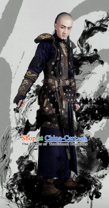 Chinese Qing Dynasty Mongolian Prince Historical Costume China Ancient Prince Clothing