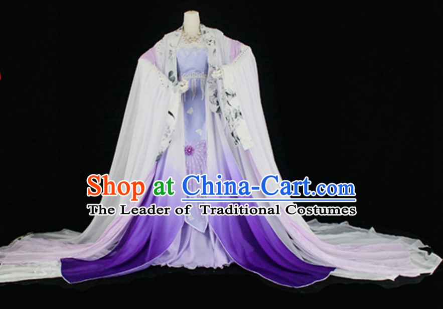 Top Purple China Empress Costume Chinese Imperial Costume Dramas Empress of China Palace Clothing Complete Set