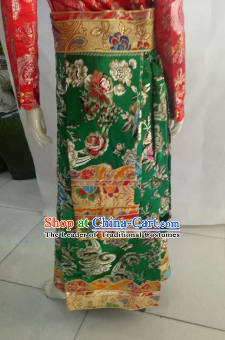 Traditional Zang Nationality Dance Clothing Tibetan Minority Costumes