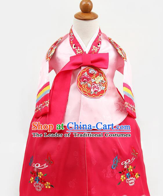 Korean Traditional Pink Hanbok Clothing Korean Children Fashion Apparel Hanbok Costumes for Kids