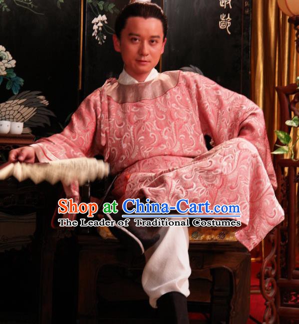 Chinese Ancient Novel Dream of the Red Chamber Rich Childe Jia Lian Costume for Men