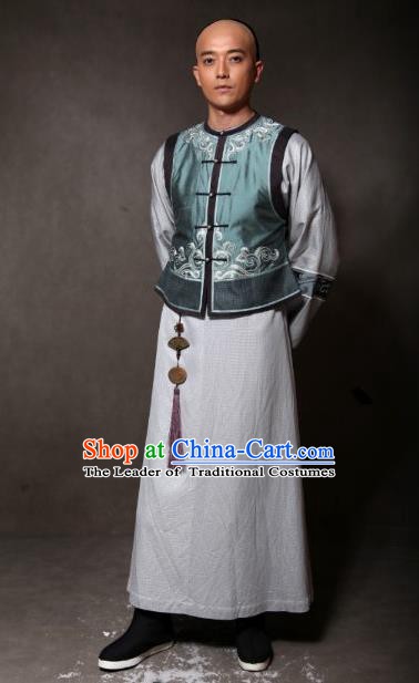 Chinese Ancient Qing Dynasty Manchu Prince of Qianlong Embroidered Costume for Men