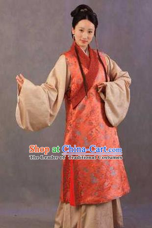 Chinese Ancient Novel Character A Dream in Red Mansions Maidservants Xiren Costume for Women