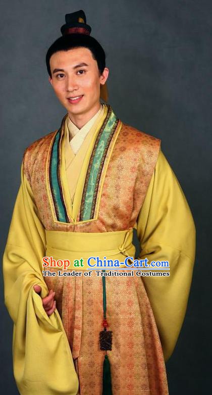 Chinese Ancient A Dream in Red Mansions Character Nobility Childe Jia Lian Costume for Men