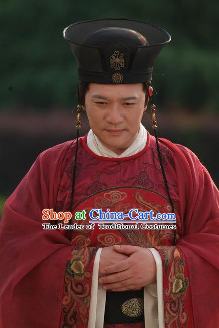 Chinese Ancient Ming Dynasty Court Eunuch Liu Jin Embroidered Clothing for Men