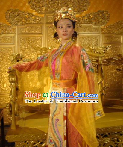 Ancient Chinese Ming Dynasty Queen Historical Costume Palace Lady Embroidered Dress Replica Costume for Women