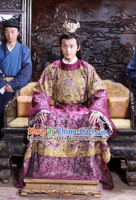 Traditional Chinese Ancient Ming Dynasty Emperor Xi Zhu Youxiao Embroidered Replica Costume for Men