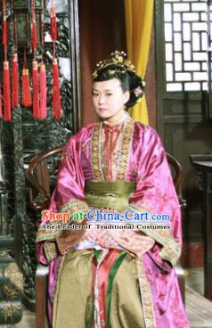 Ancient Chinese Ming Dynasty Queen Mother Embroidered Historical Costume Empress Dowager Replica Costume for Women