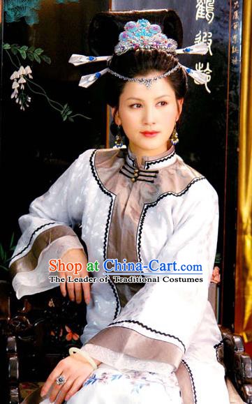 Chinese Ancient Novel A Dream in Red Mansions Character Young Mistress Xifeng Wang Costume for Women