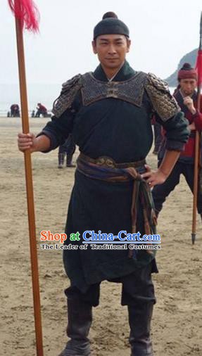 Traditional Chinese Ancient Ming Dynasty Invasions General Qi Jiguang Costume for Men