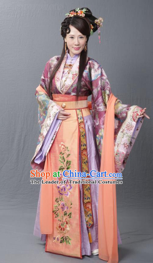 Chinese Ancient Imperial Concubine Wan Costume Ming Dynasty Palace Lady Embroidered Dress for Women